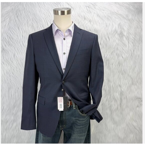 John Varvatos Bleecker Blazer Jacket Navy Cerruti Prestige 130's Wool Luxury - Picture 2 of 16